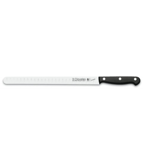 Cuchillo Jamonero Alveolado 3 Claveles 29 cm - Ibéricos Valenzuela